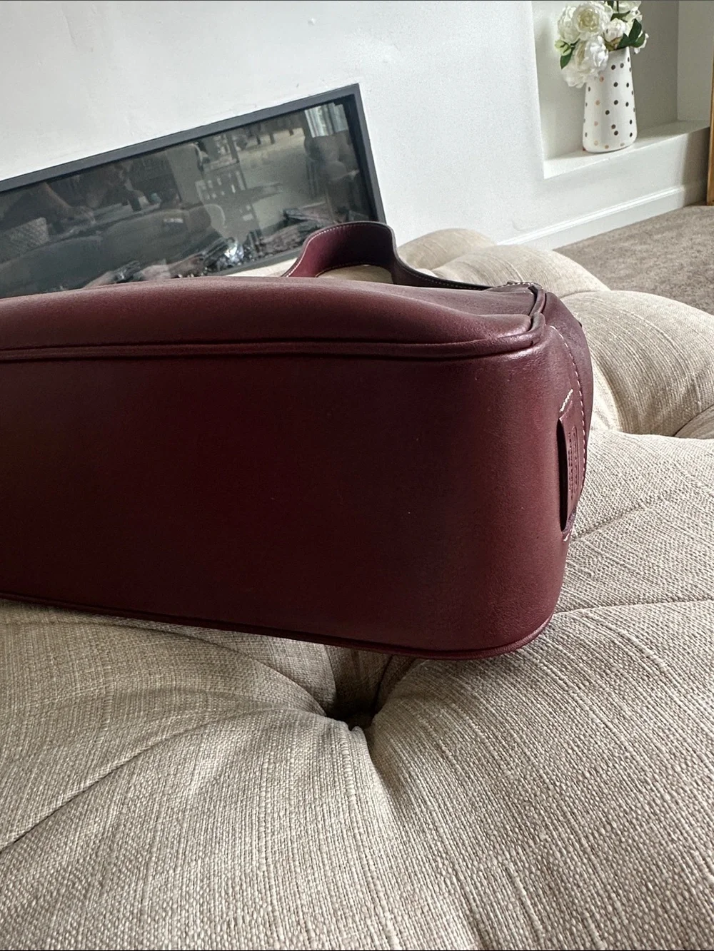 Coach Burgundy Leather Shoulder Bag